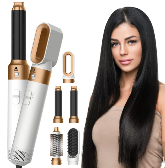 5 in 1 Hair Styler with female model